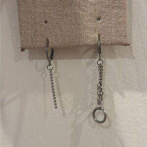 Elegant Silver Chain Earrings